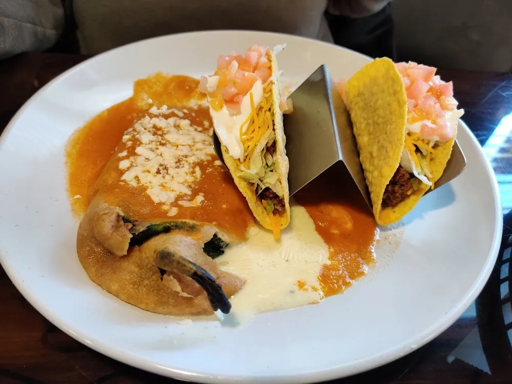 Chili Relleno and Tacos